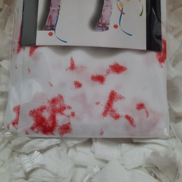 Horror Blood Stain Print White Thigh High Stockings NWOT OSFM - Picture 12 of 16